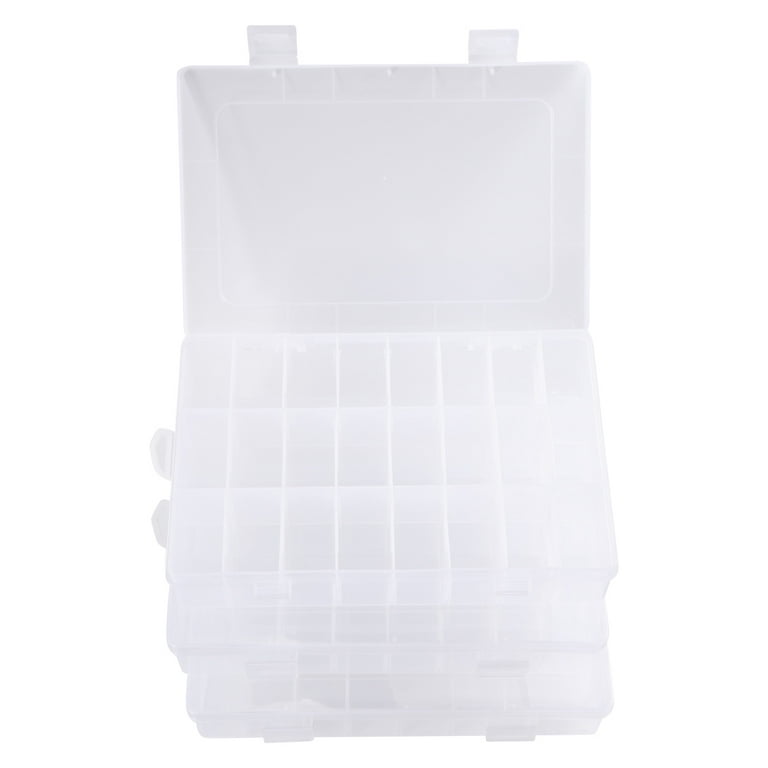 Hiceeden 24 Pack Mini Plastic Storage Bins with Lid, 3.3×2.6×2 Clear  Latch Small Storage Box, Stackable Organizer Container for Crafts, Jewelry