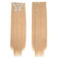 thumbnail image 1 of EGNMCR Wigs Human Hair Fashion Hair Long Clip In Hair Extensions Full Straight Wig False wigss, 1 of 4