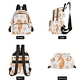 thumbnail image 4 of FORMRS Mini Backpack Purse for Women Travel Daypack Casual Shoulder Bag, Orange Seahorse, 4 of 7