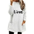 thumbnail image 2 of Qeaghou Sweatshirt for Women Sherpa Lined Fuzzy Fleece Crewneck Pullover Winter Warm Soft Cozy Sweater Tops with Pockets Sales, 2 of 4