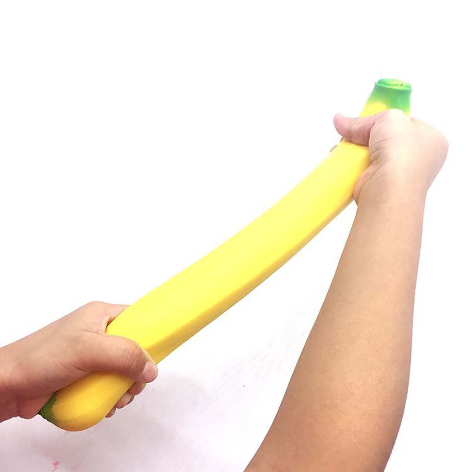 HCBY 12 Pack Slow Rising Banana Stress Ball, 6.9in Simulated Flour Banana Squeeze Toy, Super Slow Return Soft Pinch Relief, Cute Fidget for Adults Kids Anxiety Release