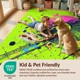 thumbnail image 4 of Design&I 8'x10' Washable Area Rug Snag-Free Record Vinyl Retro Abstract Turntable Vibrant Musical Splatter Motif for Dining Room, Large Office, Lounge, 4 of 7