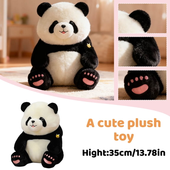 13.8 Inches Panda Plush Toy, Super Soft and Cute Giant Panda Stuffed Animal Doll for (Non-Brand)