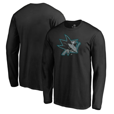 San Jose Sharks Fanatics Branded Static Logo Long Sleeve T-Shirt - (Best Chinese Delivery San Jose)