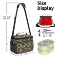 thumbnail image 6 of Lunch Box Pioneer Flower Floral Print Pattern Insulated Lunch Bag for Women Men,Medium Leakproof Lunchbox Cooler Bag Adjustable Strap,10 X 6.7 X 8 Inches, 6 of 6