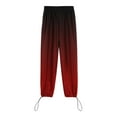 thumbnail image 5 of Baberdicy Jogger Sweatpants Bottom Waist Sporty Women's High Pockets Fit Jogger Trousers Athletic Pants Sweatpants Print Pants Wide Leg Pants B-Red, 5 of 6