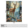 thumbnail image 4 of Orinice Deer Hunting Blanket Deer Gifts for Men Women Kids Deer Throw Blanket for Deer Lovers Super Soft Cozy Forest Snow Elk  Deer Blanket for Sofa Bed Camping  50x60in, 4 of 6