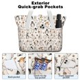 thumbnail image 2 of Tote Bag for Women - Vintage Ghost Halloween Pattern Shoulder Bag - Large Utility Work Duffle Bag with Zipper Handbag for Travel, Work, Sprots, 2 of 5