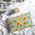 thumbnail image 5 of Yiaed White Polka Dot Sunflower Print Brushed Microfiber Envelope Pillowcases, Standard,Envelope Closure Pillow Cases(No pillow core)-20"x30", 5 of 6