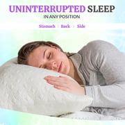 2 Pack King Size Bamboo Pillow, Memory Foam Bed Pillows with Washable Pillowcases, King (2 Pack)