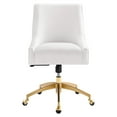 thumbnail image 4 of Modway Discern Modern Performance Velvet Swivel Office Chair in White, 4 of 7