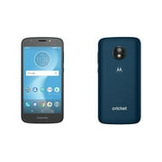Angle View: Motorola MOTO E5 Play, AT&T Only | Blue, 16 GB, 5.2 in Screen | Grade A+