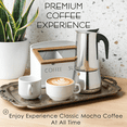 thumbnail image 7 of 12 Cups Stainless Steel Moka Coffee Pot Stovetop Espresso Coffee Maker, Moka Pot with Coffee Percolator Design,  for Camping or Home Use,Italian Stovetop Espresso Maker 600ml/20oz, 7 of 7