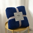 thumbnail image 1 of Blankets And Throws The New Coral Blanket Flannel Solid Color Office Lunch Break Blanket 100*150cm Dark Blue Giyblacko, 1 of 2