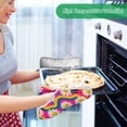 thumbnail image 7 of 2Pack Heat-Resistant Quilted Cotton Potholders - Stylish Kitchen Grips for Hot Pots & Pans Ovens Groovy Daisies with Smiley Faces, 7 of 7