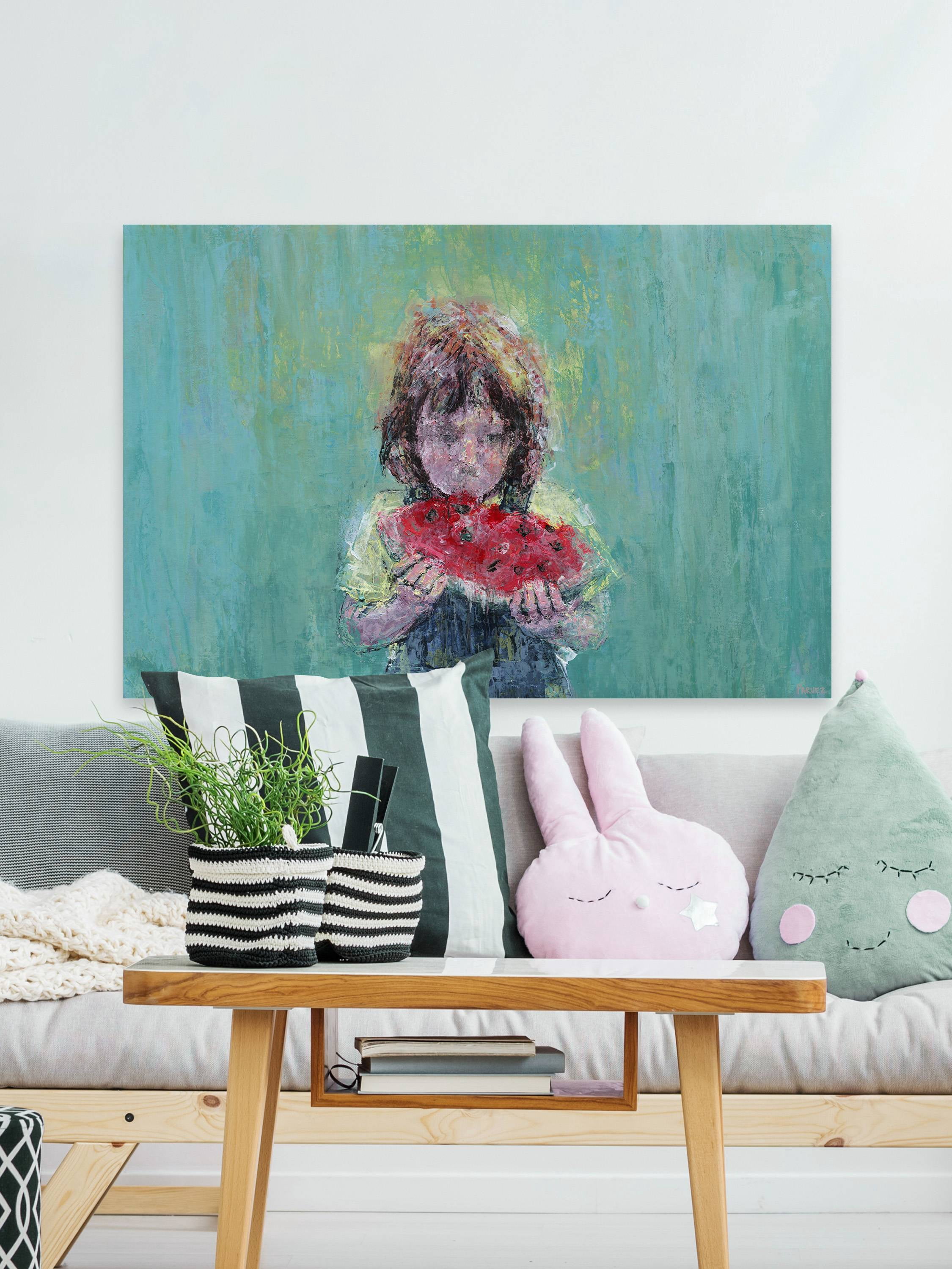 Parvez Taj Watermelon Love Canvas Wall Art