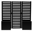 thumbnail image 2 of EuKer Privacy Planter Tall Outdoor, 3-Panel Metal Planter Box with Trellis for Patios, Balconies, Yards, Black, 2 of 6