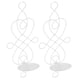thumbnail image 5 of 2 juegos de candelabros de pared de hierro, plegables, resistentes a la deformación, innovadores portavelas de pared para dormitorio, comedor, blanco, 5 of 5