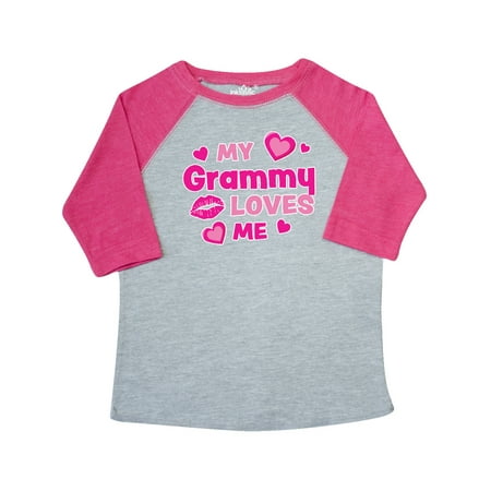 

Inktastic Valentine s Day My Grammy Loves Me Hearts and Lips Gift Toddler Boy or Toddler Girl T-Shirt