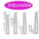 thumbnail image 3 of Ganchos para cortinas Mangood, 30 unidades, ajustables para cortinas, blancos, 3 of 7
