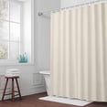 thumbnail image 5 of Cream Fabric Shower Curtain Solid Color Washable Shower Curtains for Bathroom, Waterproof Bath Curtain with Hooks Home Decor 72x72in, 5 of 8