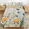 thumbnail image 2 of Duvet Cover Queen Size Watercolor Wildflowers 3 Pcs Duvet Cover Set Bedding Sets Queen Soft Breathable, 2 of 6