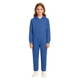 thumbnail image 4 of Norvella Kids Hooded Jumpsuit Solid Long Sleeve Zip Front Straight Leg Relaxed Fit Coverall One Piece Everyday Outfit, 4 of 9