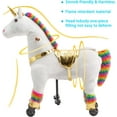 thumbnail image 3 of DEYGIA Ride on Unicorn Toys, Mechanical Cycle Walking Action Plush Animal, Max Load 165 lbs, 3 of 9