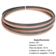 thumbnail image 1 of Sierra Cinta Bimetálica Maraga 3/4" x .035" x 114.96" (2.92 m) 10/14 TPI para Corte de Metal y Acero, 1 of 1