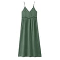 thumbnail image 5 of Womens Cami Dresses V Neck Spaghetti Strap Midi Dress Summer Loose Flowy Casual Beach Vacation Tank Long Sundress, 5 of 7