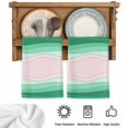 thumbnail image 5 of Green Stripes Kitchen Towels Set of 1, Light Pink Ombre Simple Abstract Lines Absorbent Dish Towels for Kitchen, Microfiber Hand Towel, Quick Drying Tea Towel for Cleaning Decorative Dishcloths, 5 of 7