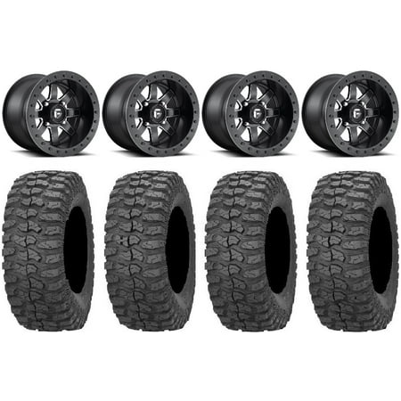 Fuel Maverick Beadlock 14 Wheels 28 Rock-A-Billy Tires Kawasaki Teryx Mule