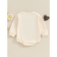 thumbnail image 3 of Bagilaanoe Newborn Baby Girl Oversized Romper Sweatshirt Long Sleeve Bodysuits Letter Embroidery Pullover 3M 6M 12M 18M Infant Casual Tee Tops, 3 of 8