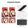 thumbnail image 4 of Lsque Mario Print 4-Piece Floor Mats, Heavy-Duty Rubber Liners, Anti-Slip Design, All-Season Automotive Protection, Vehicles, Cars, Trucks, and SUVs, 4 of 7