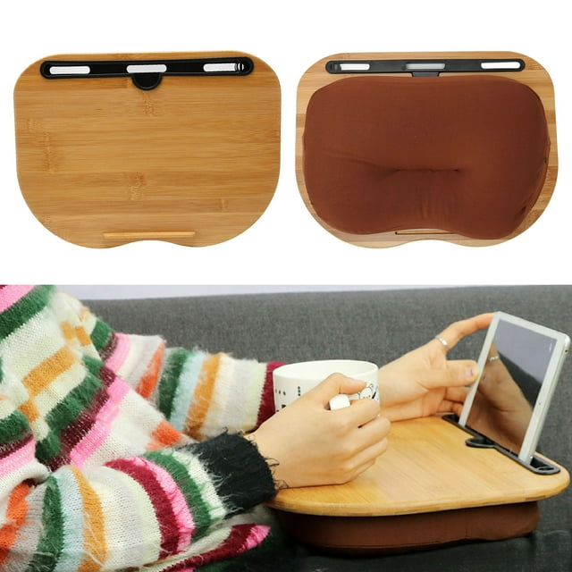Escritorio de regazo ANGGREK de computadora multiusos de Madera de bambú 38x28cm