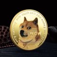 thumbnail image 1 of Muyoka 5 piezas de monedas conmemorativas Dogecoin chapadas en oro o plata, monedas de colecci贸n con patr贸n de perro, 1 of 7