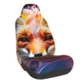 thumbnail image 1 of Wukai Color Splash Fox Portrait Full Set Car Seat Covers with Soft Padding Universal Auto Front Seats Protector and Cushion Mat, 1 of 5