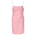 thumbnail image 1 of B91xZ Robe de Plage Femme Grande Taille Boutonnée devant Sans Manches Col en V Taille Haute Ligne A Décontractée, RD2 TG, 1 of 4
