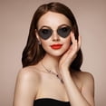 thumbnail image 4 of Ladies Heart Sunglasses Eyewear Fashion for Outdoor Party +Ladies Heart Sunglasses Eyewear Fashion for Outdoor Red Colcomx Gafas de sol de mujer, 4 of 8