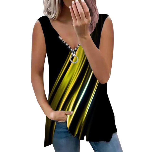 Cathalem Ladies Tank Tops Halter Neck Crop Tops,Yellow L