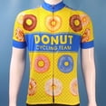thumbnail image 4 of Maillot de ciclismo Donut Give Up para hombre, manga corta, reflectante, para ciclismo de montaña, para descenso, equipo profesional, novedad de verano, 4 of 5