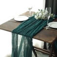 thumbnail image 5 of Efavormart 10FT Peacock Teal Gauze Cheesecloth Table Runner, Gauze Fabric Boho Wedding Arbor Decor, 5 of 10
