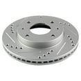 thumbnail image 6 of TRQ Performance Brake Rotor Drilled Slotted Front Coated Pair Fits Select Hyundai, 6 of 6