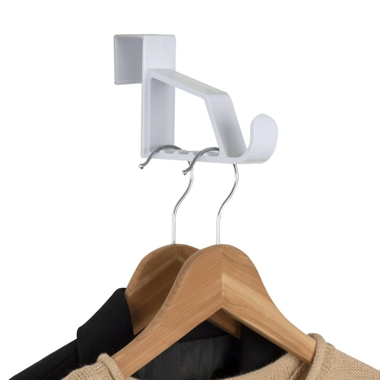 4 pack Mainstays Over the Door Valet Plastic Hanging Organizer Hooks Set of 4 White Walmart