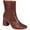 Brown, variant on Collection Womens Trevi Faux Leather Croco Print Ankle Boots