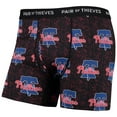 thumbnail image 2 of Men's Pair of Thieves Black Philadelphia Phillies Super Fit 2-Pack Boxer Briefs Set, 2 of 5