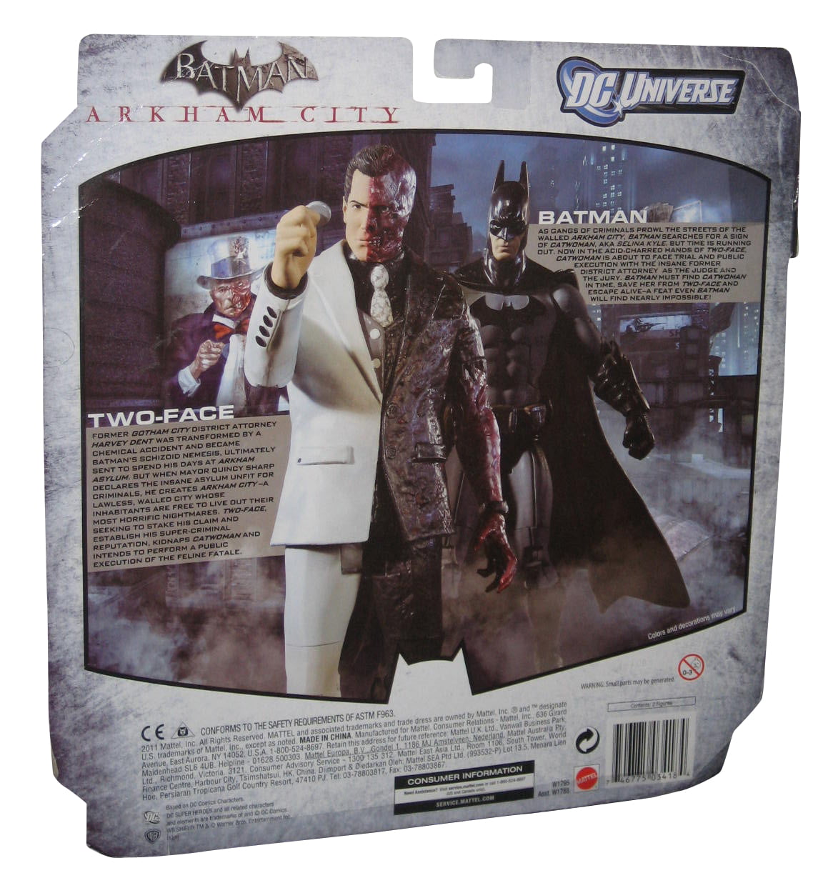 DC Batman Legacy Arkham City Two-Face Collector Mattel Figure Set 2-Pack 