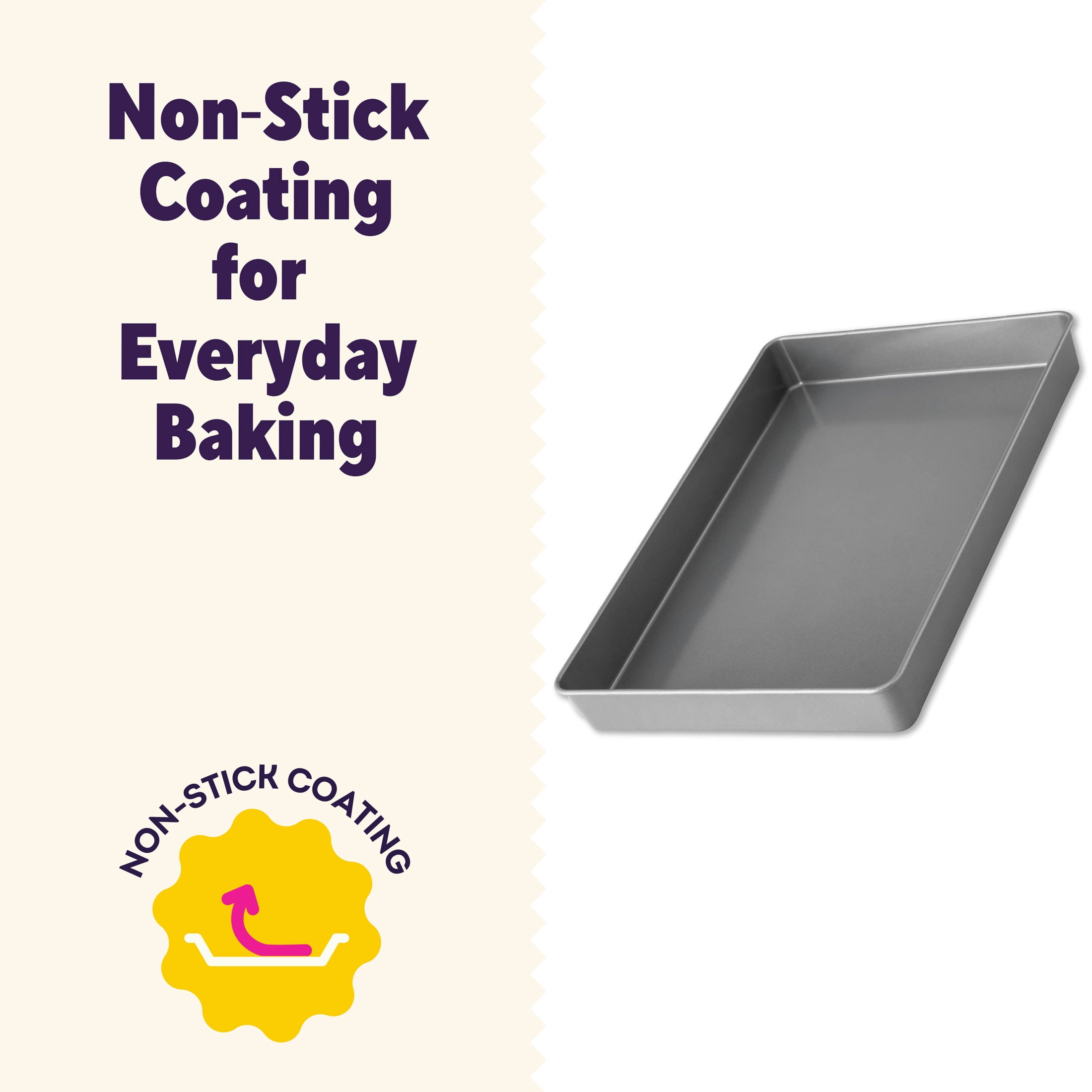 Wilton Everyday Non-Stick Sheet Cake Pan 12"x18" Rectangular Baking Pan, Packaging May Vary