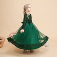 thumbnail image 6 of newwalpole Girls Velvet Christmas Dress for Girls Long Sleeve Velvet Sequin Tutu Winter Party Holiday Dress Green for Size 11-12 Years, 6 of 9
