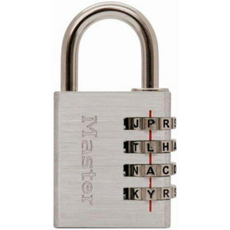 Padlock, Set Your Own WORD Combination Lock, 1-9/16 in. Wide, 643DWD, PADLOCK APPLICATION: For indoor use; Lock is best used for cabinets and school,.., By Master
